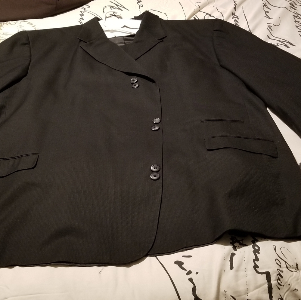 Big and Tall Black 2 Piece Suit